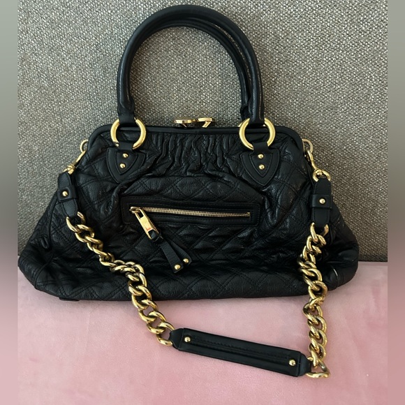 MARC JACOBS ~ ORIGINAL QUILTED LEATHER STAM BAG - Picture 3 of 11